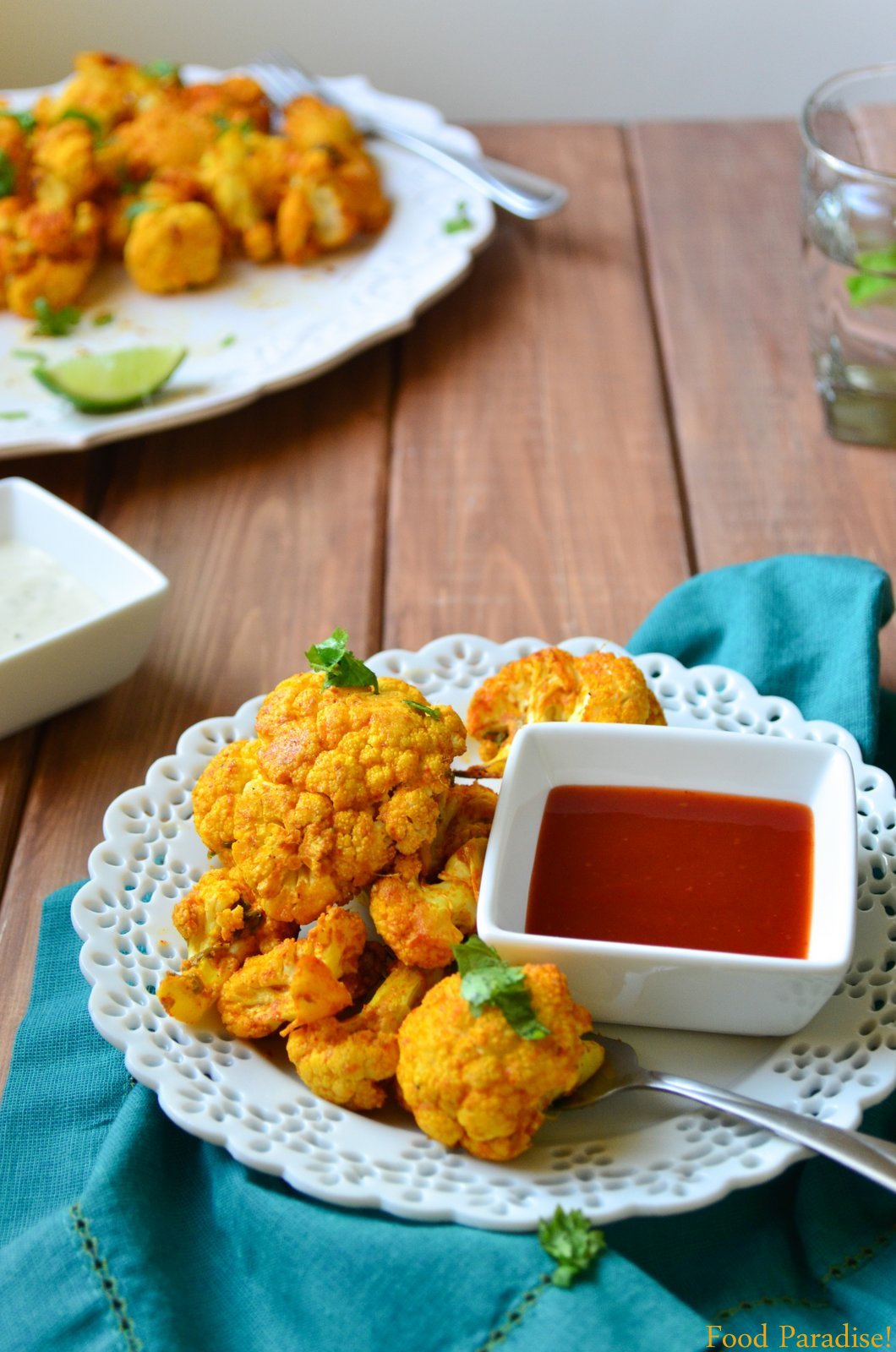 Spicy Roasted Cauliflower with Ketchup